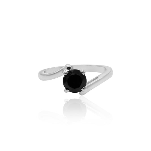 Black Spinel Round Ring