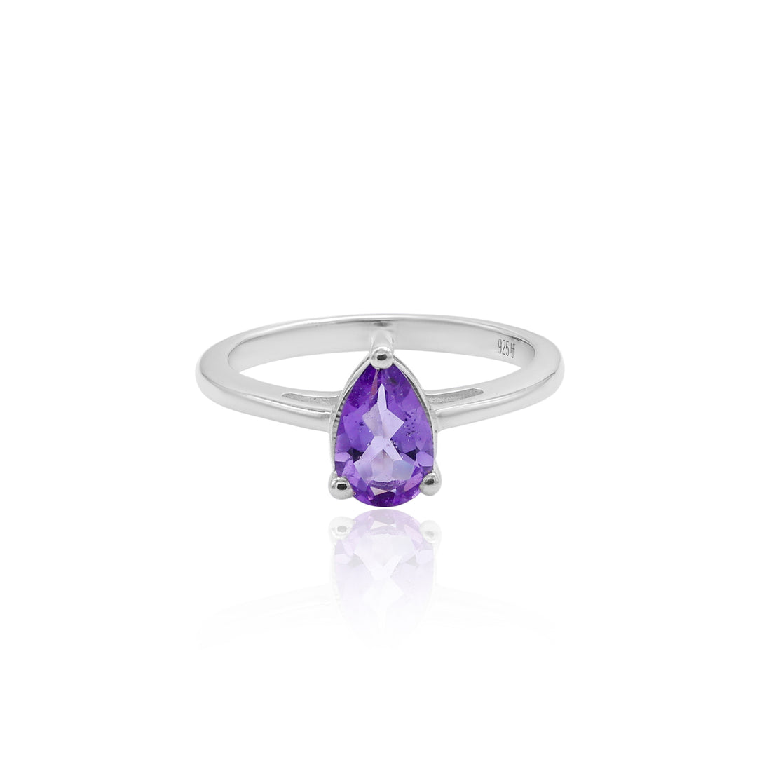 Amethyst Ring In Pear Shape