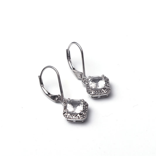 White Topaz Drop Earring