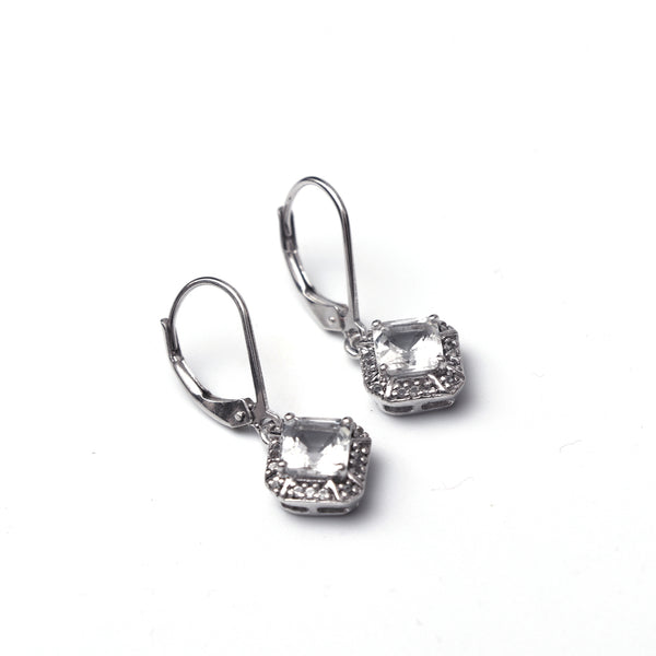 White Topaz Drop Earring