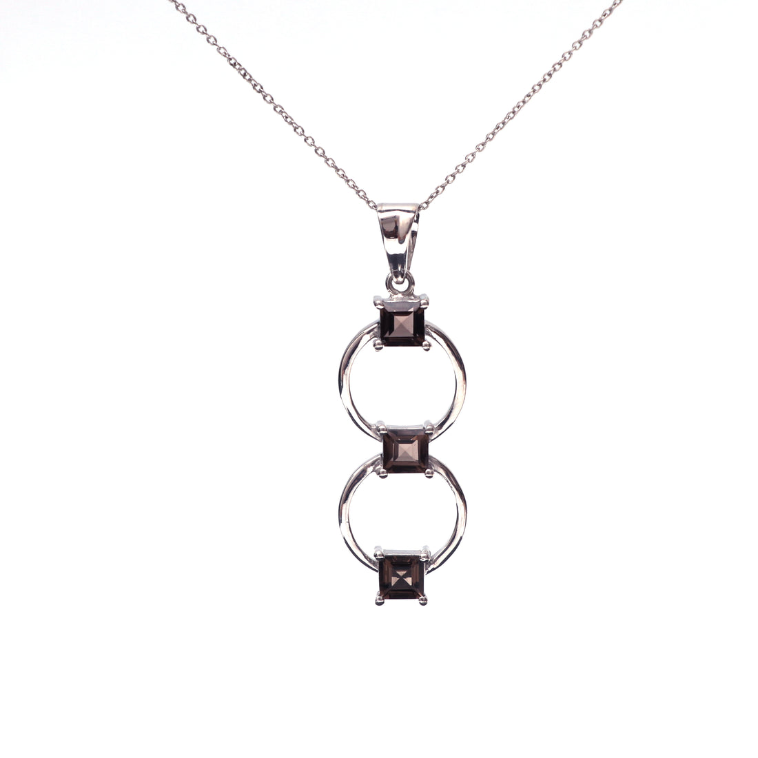 Smoky Quartz Pendant With Chain