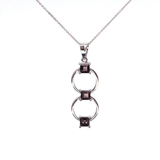 Smoky Quartz Pendant With Chain