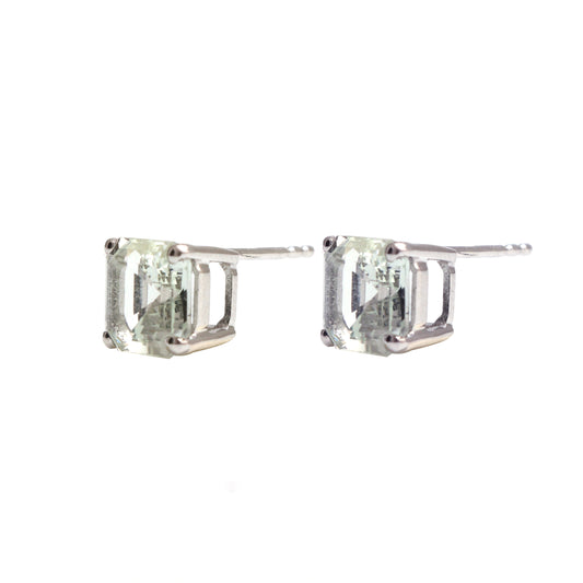 Asscher Cut Cushion Stud Earrings