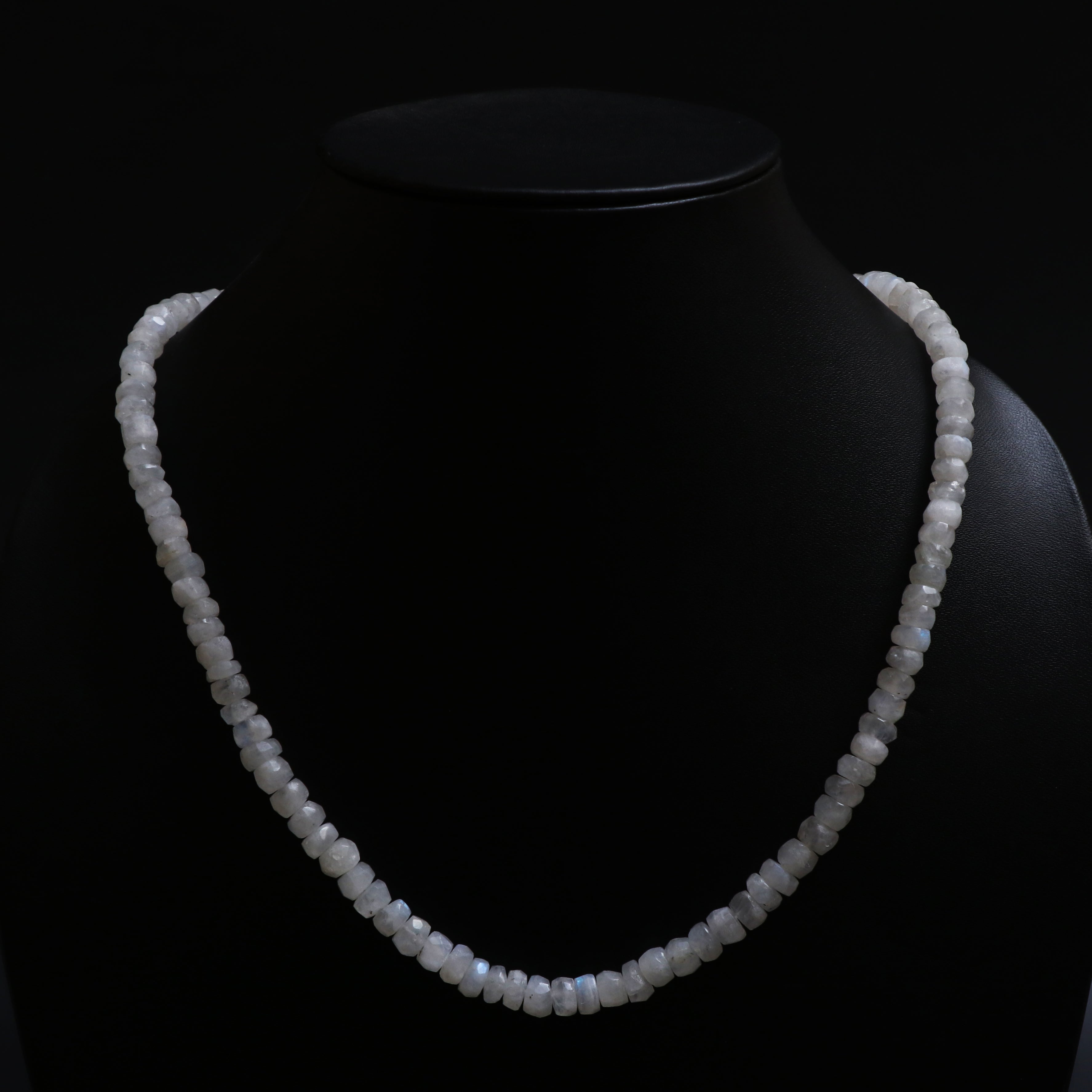 Natural Rainbow Moonstone Necklace