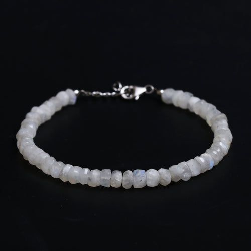 Rainbow Moonstone Silver Bracelet