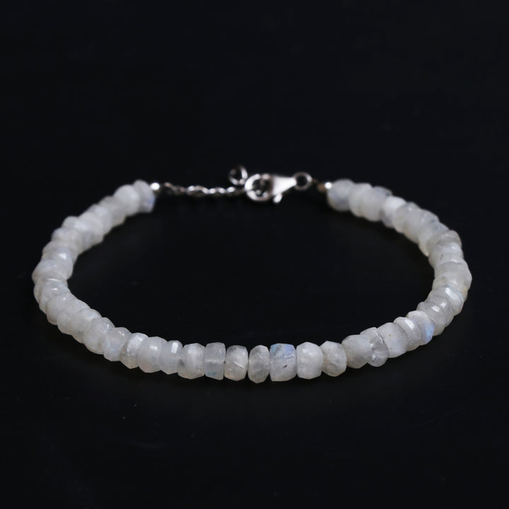 Rainbow Moonstone Silver Bracelet