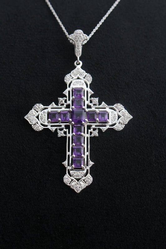 Kim K Princess Diana Amethyst Necklace