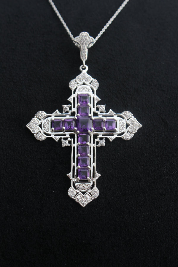 Kim K Princess Diana Amethyst Necklace