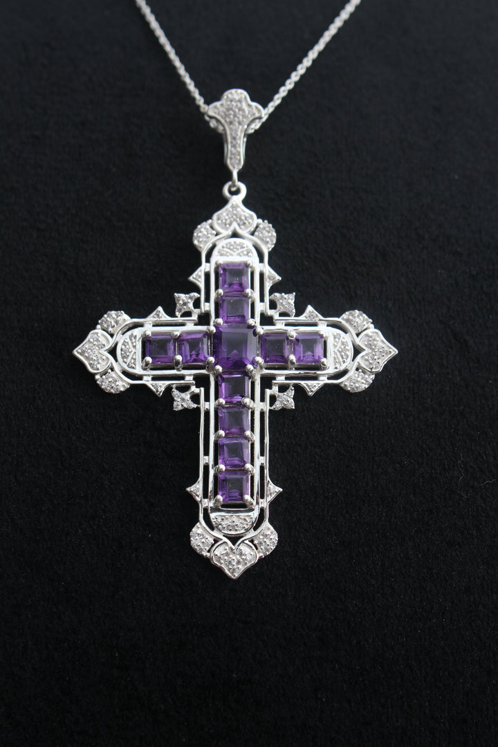 Kim K Princess Diana Amethyst Necklace