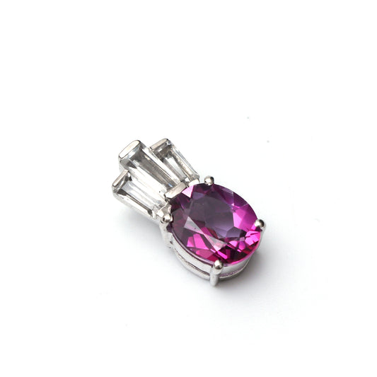 Coated and White Topaz Pendant