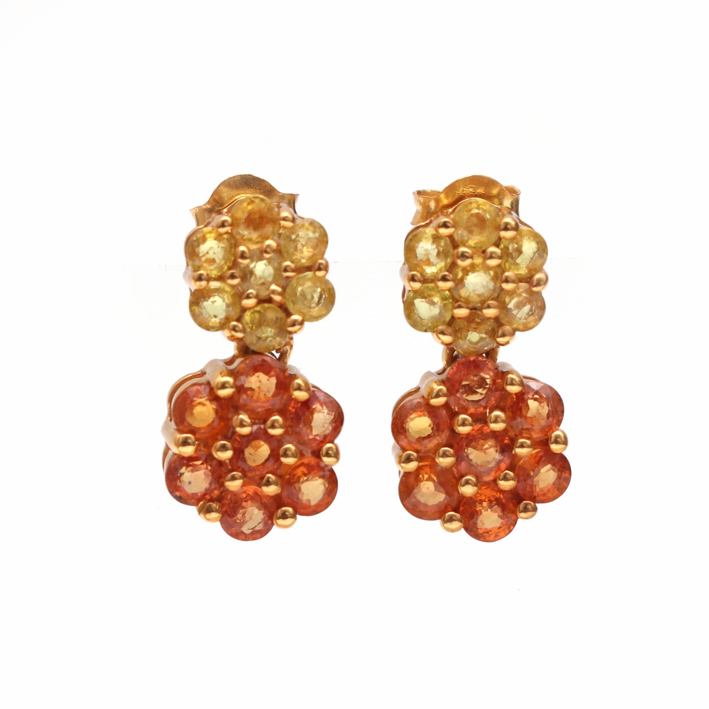 Natural Yellow Sapphire Pendant Earring Set