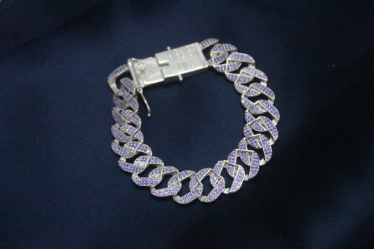 Purple Lean Cuban Bracelet