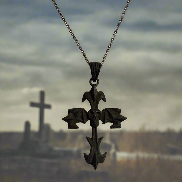 Skull Cross Pendant (Comes with a complimentary Black Silver Chain)