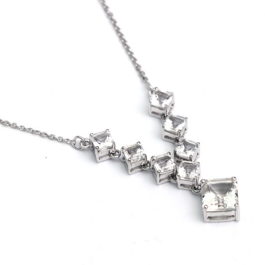 Natural White Topaz Necklace