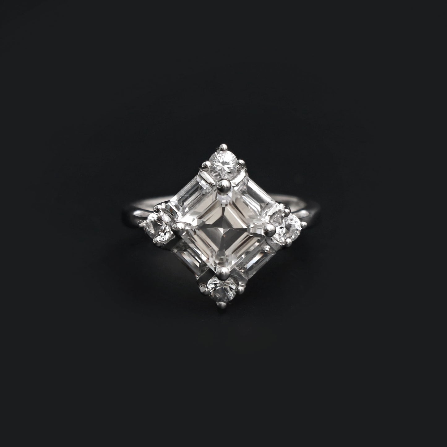White Topaz Gemstone Ring