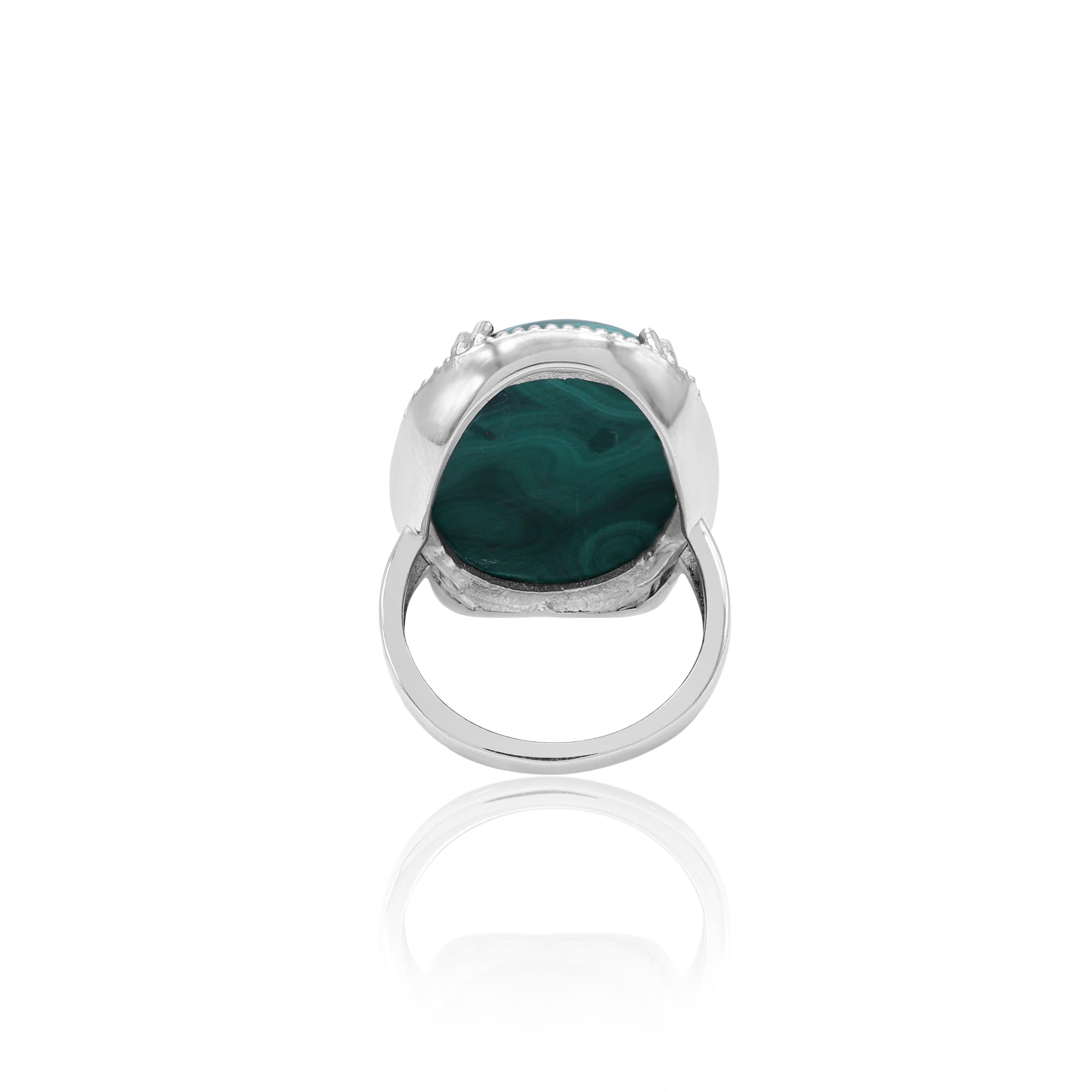 Malachite Statement Ring for Unisex