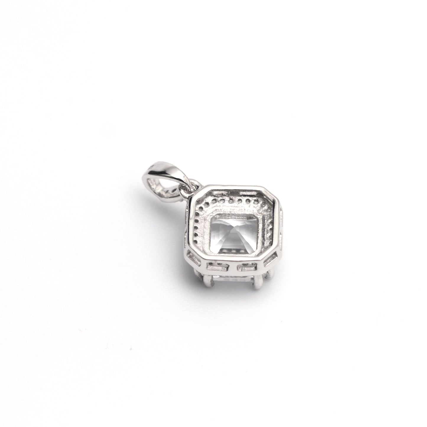 White Topaz Silver Pendant