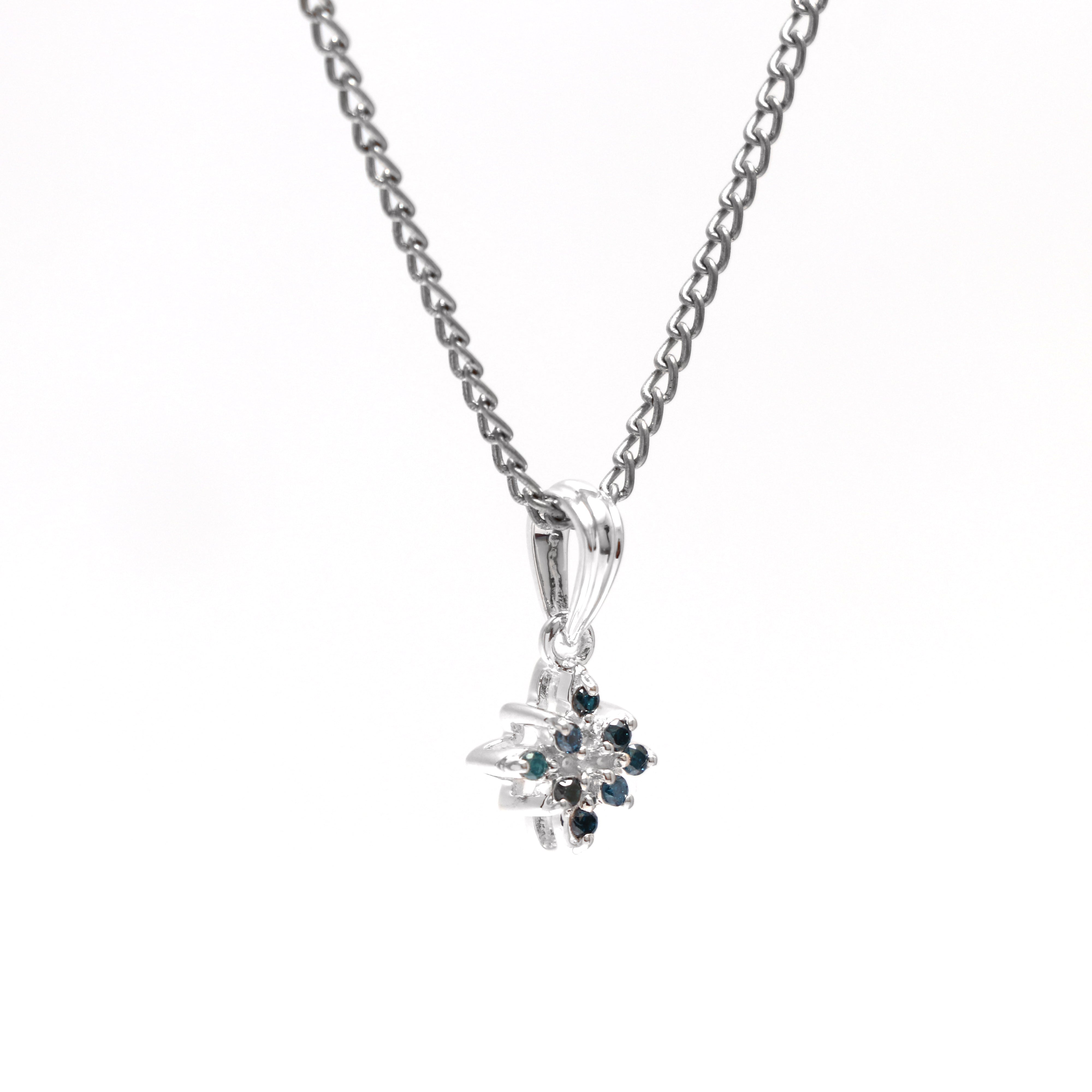 Natural Blue Diamond Pendant
