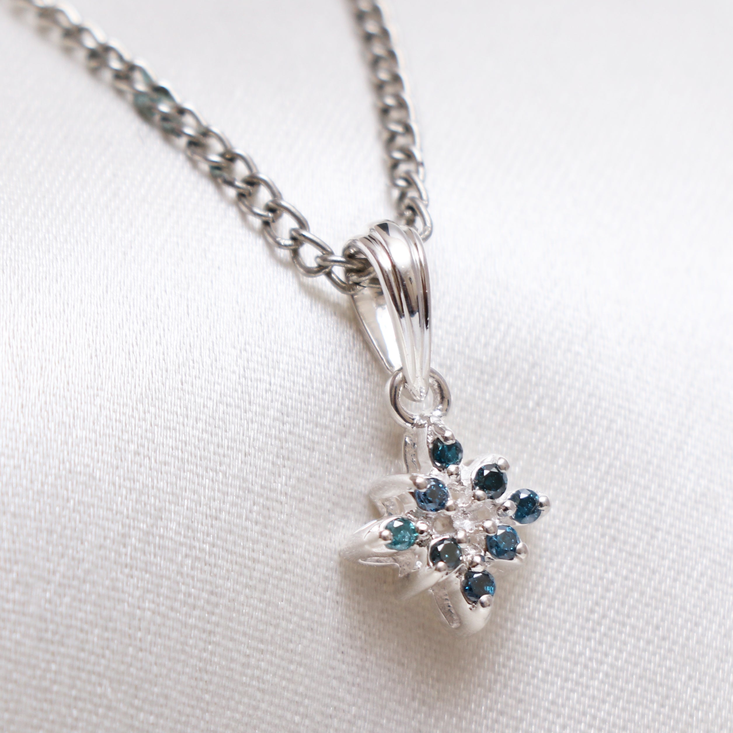 Natural Blue Diamond Pendant