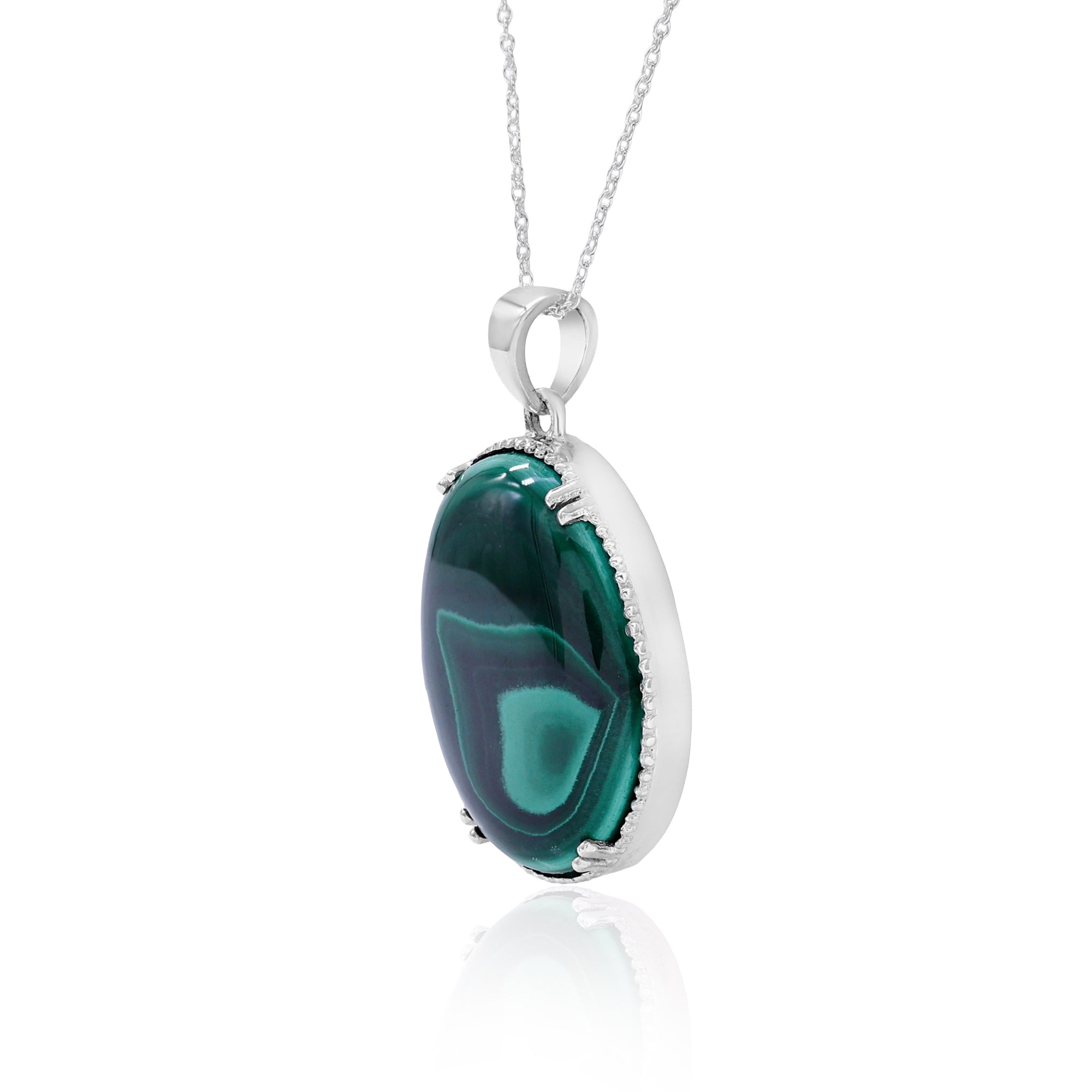 Malachite Cabochon Pendant Jewelry for Everyday Wear