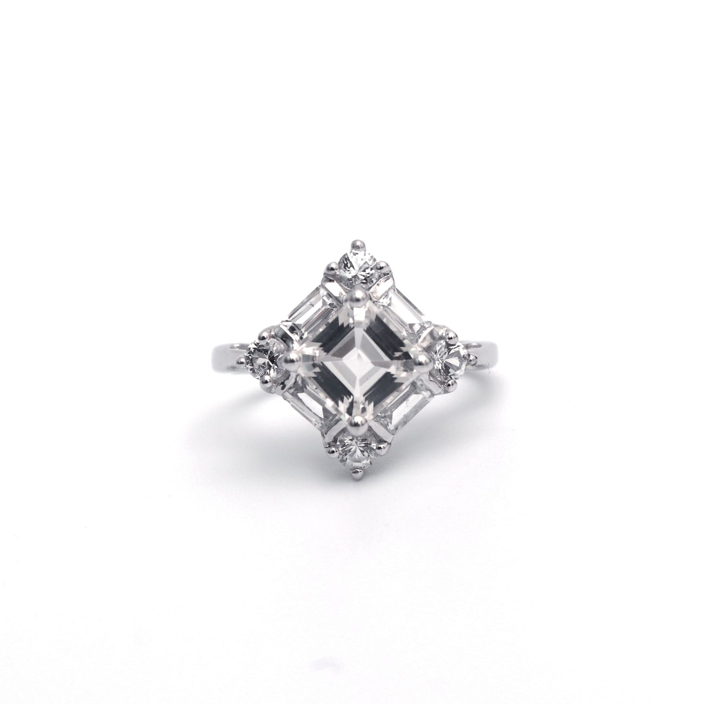 White Topaz Gemstone Ring