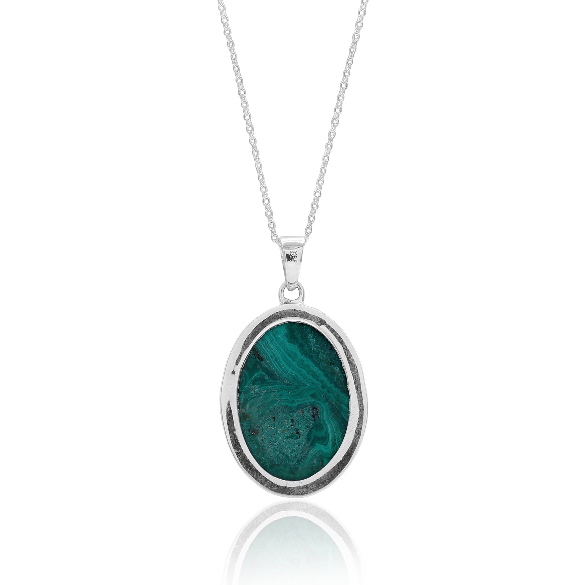 Natural Green Malachite Pendant for Women