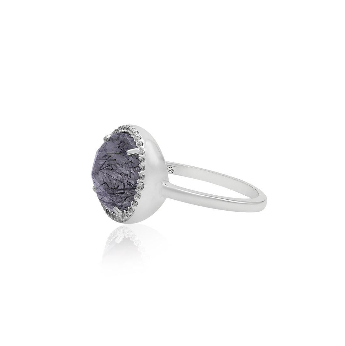 Black Rutile Statement Ring