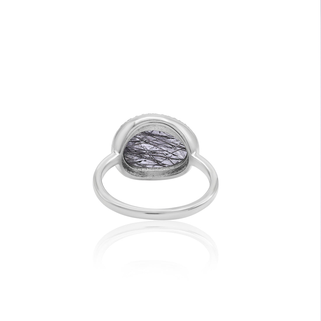 Black Rutile Statement Ring