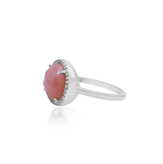 Pink Opal Gemstone Ring