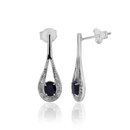 Black Spinel Drop Earrings