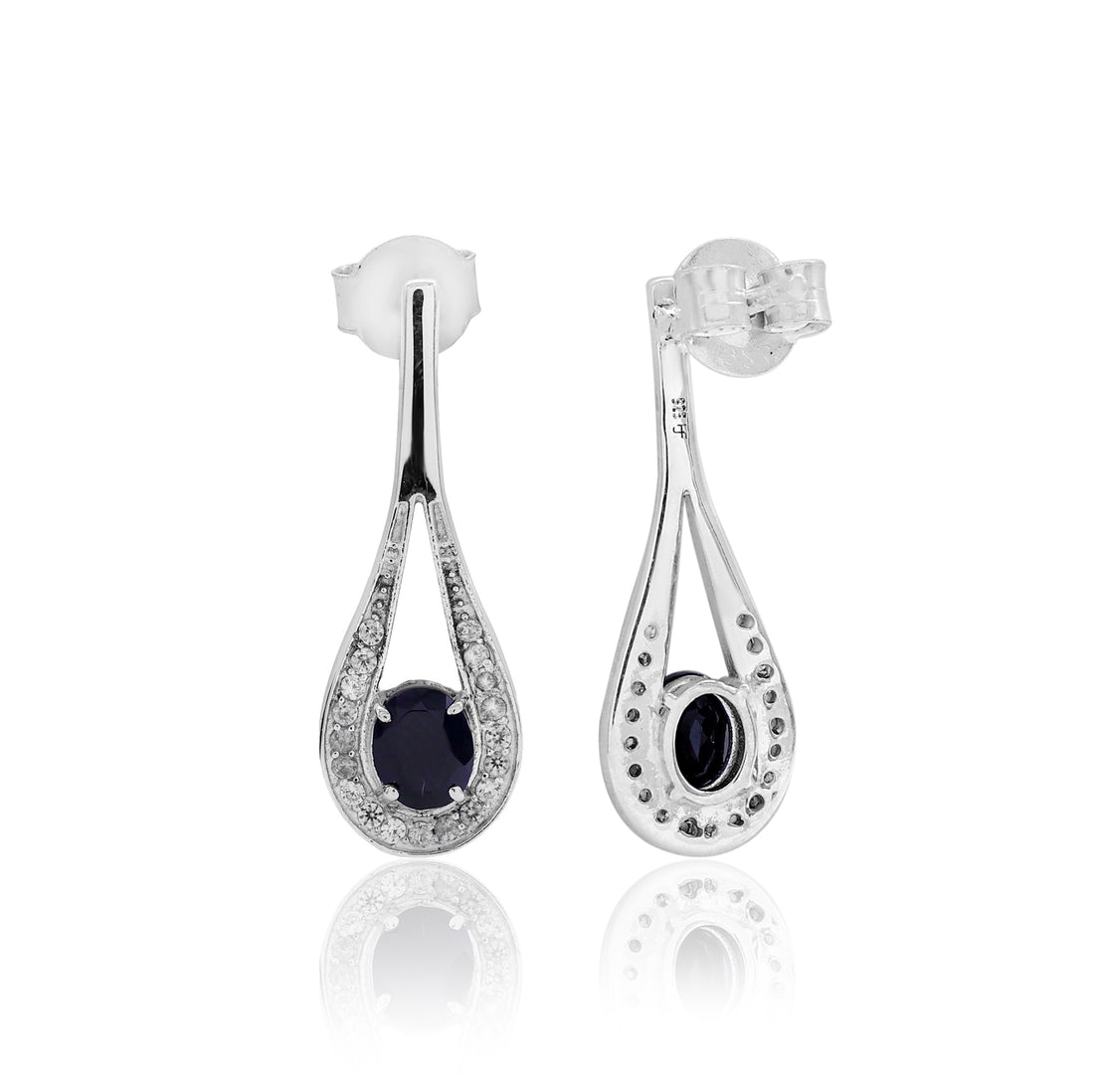 Black Spinel Drop Earrings