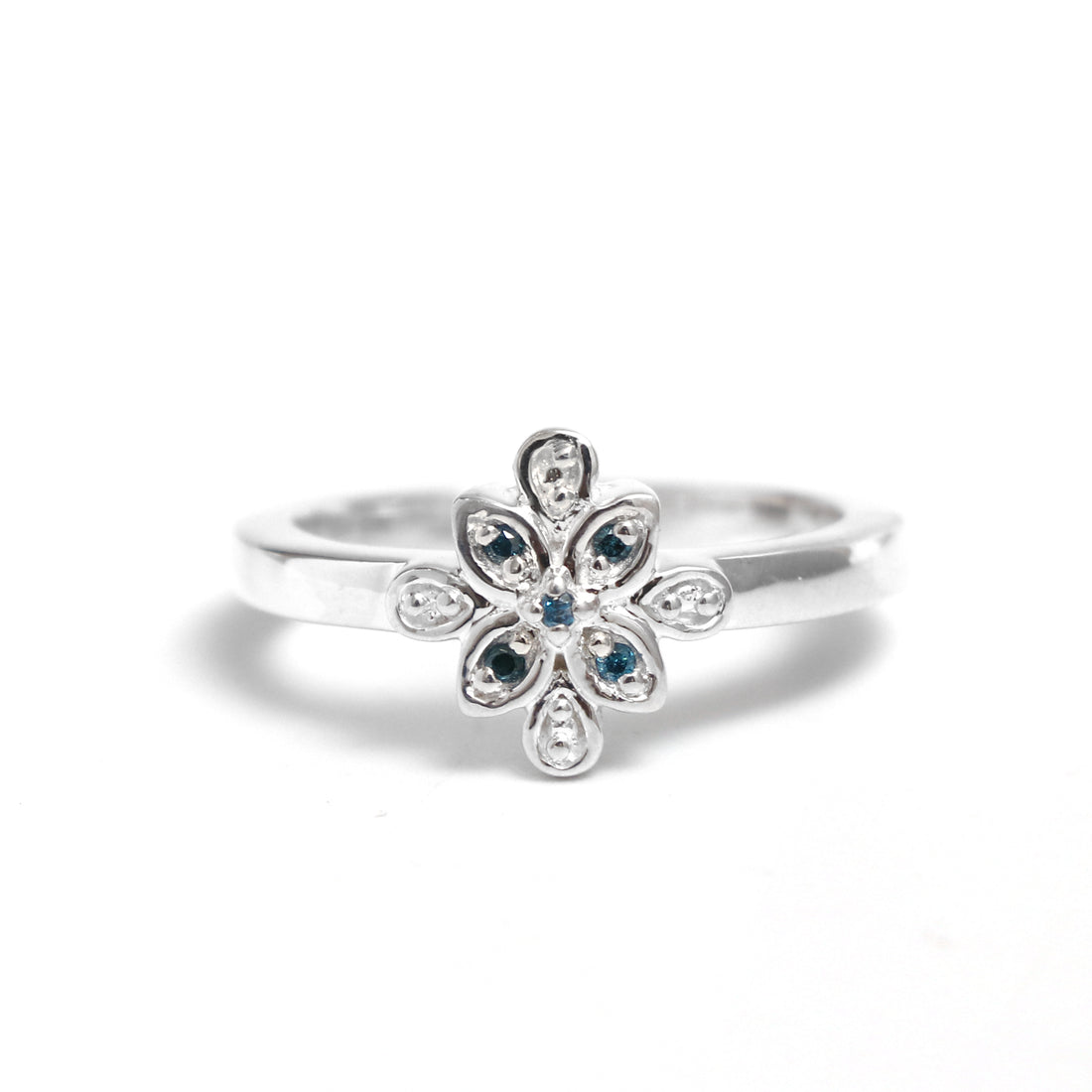 Natural Blue Diamond Ring