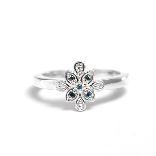 Natural Blue Diamond Ring