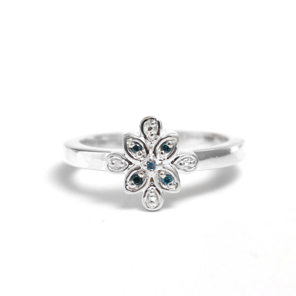 Natural Blue Diamond Ring