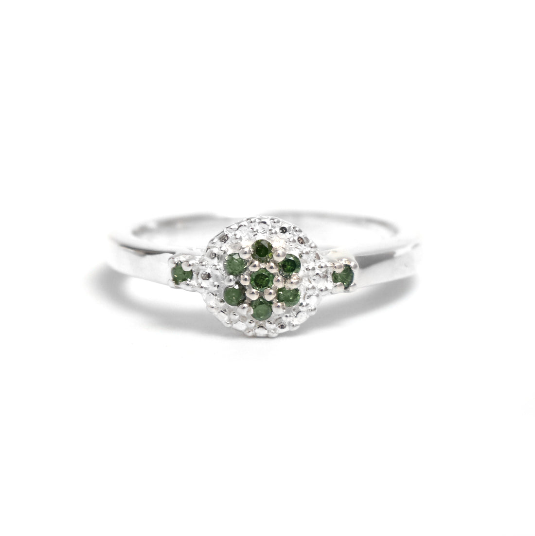 Natural Green Diamond Ring