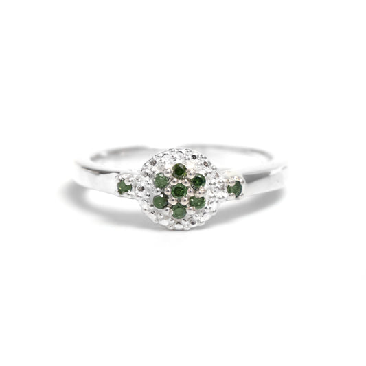 Natural Green Diamond Ring