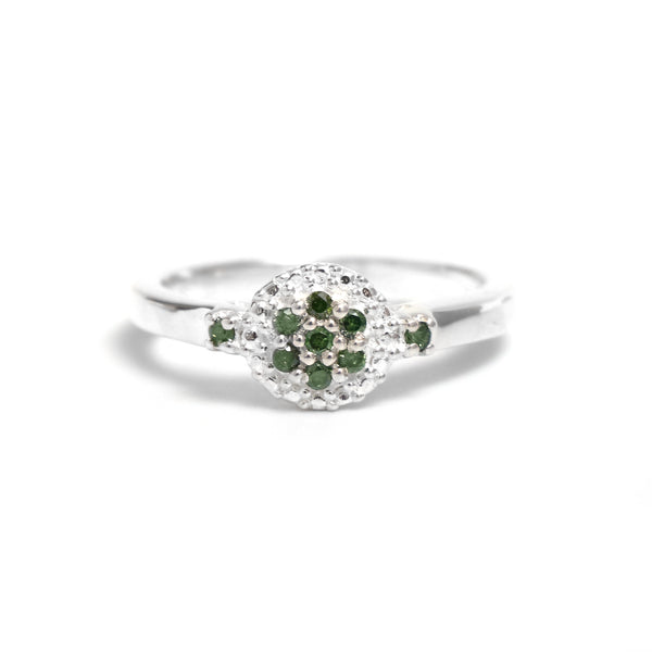Natural Green Diamond Ring