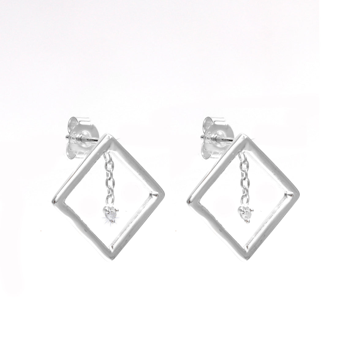 Geometric Square Drop Earrings