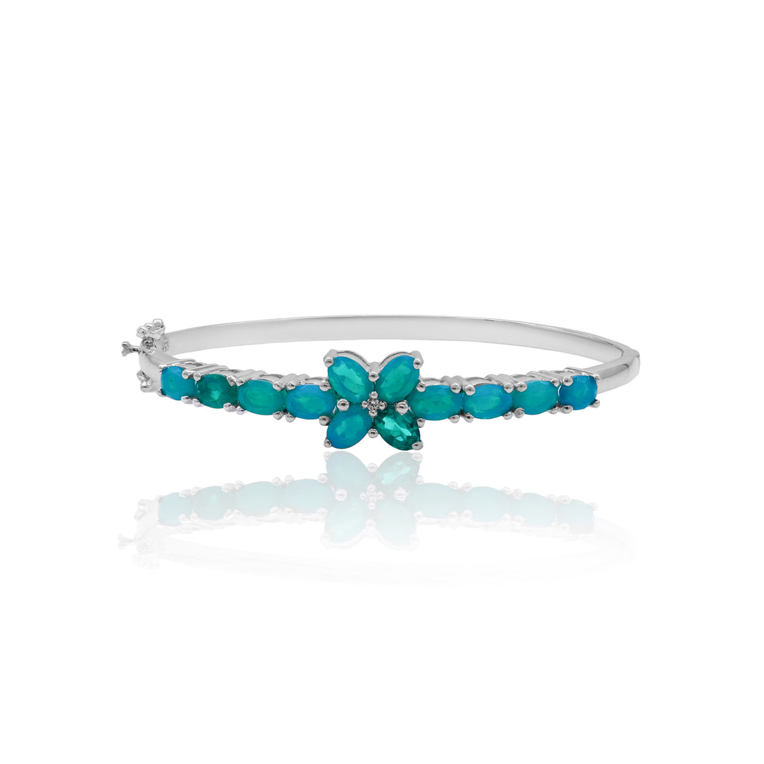 Green Ethiopian Opal Bangle Bracelet