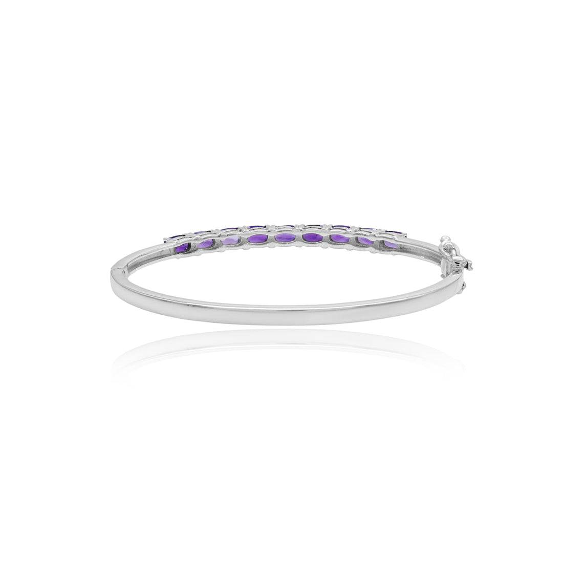 Amethyst Octo Cushion Bangle Bracelet