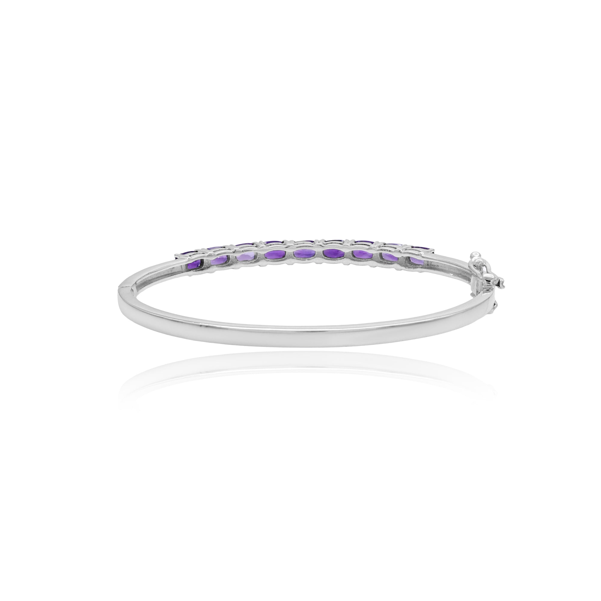 Amethyst Octo Cushion Bangle Bracelet