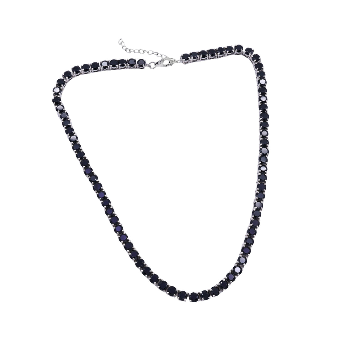 Elegance Black Spinel Tennis Necklace