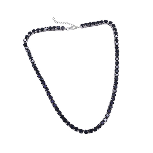 Elegance Black Spinel Tennis Necklace