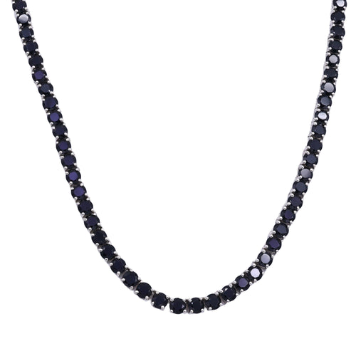 Elegance Black Spinel Tennis Necklace