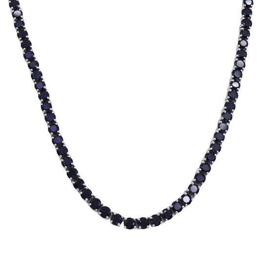 Elegance Black Spinel Tennis Necklace