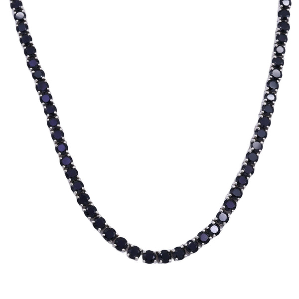 Elegance Black Spinel Tennis Necklace