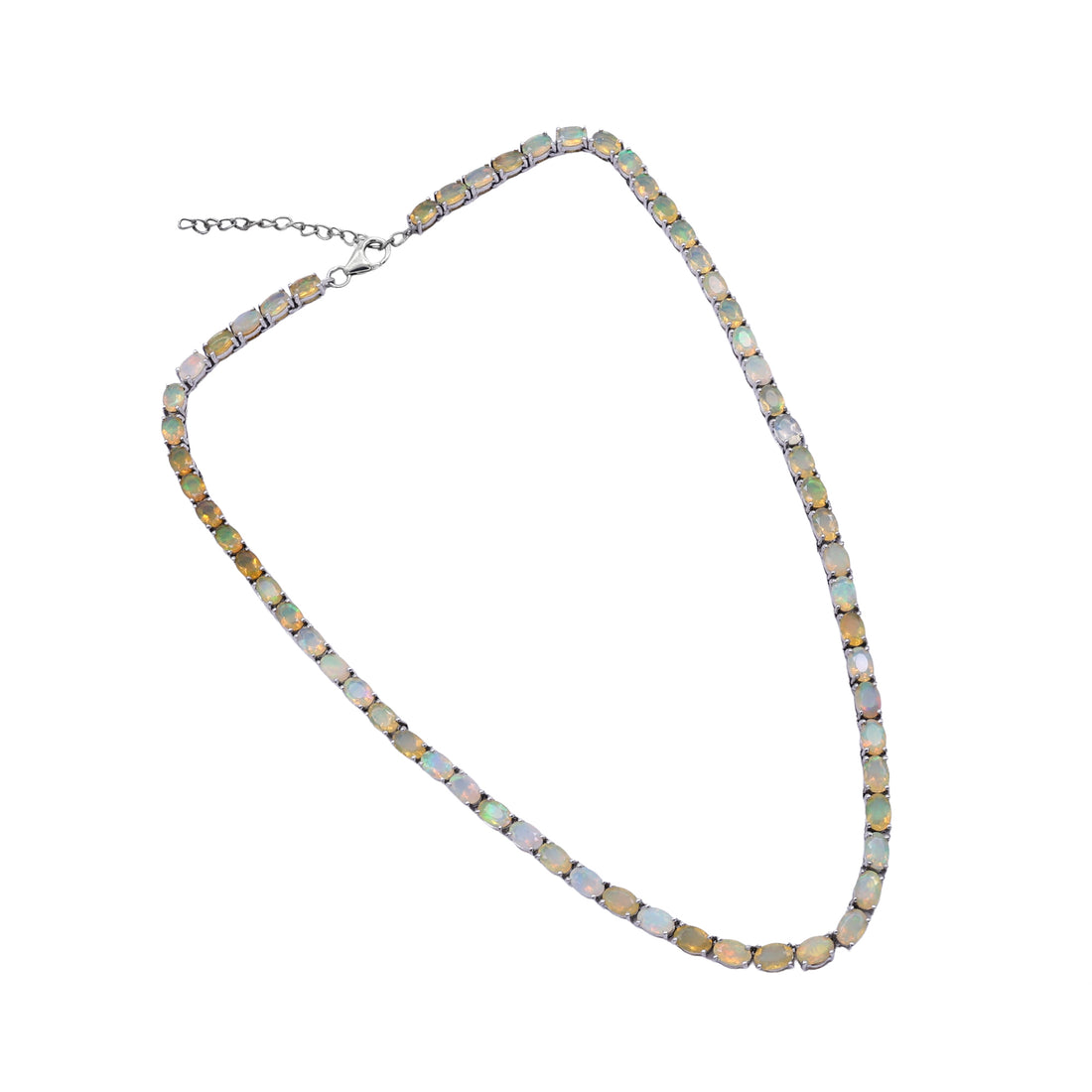 Ethiopian Opal Tennis Necklace