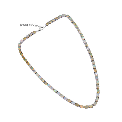 Ethiopian Opal Tennis Necklace