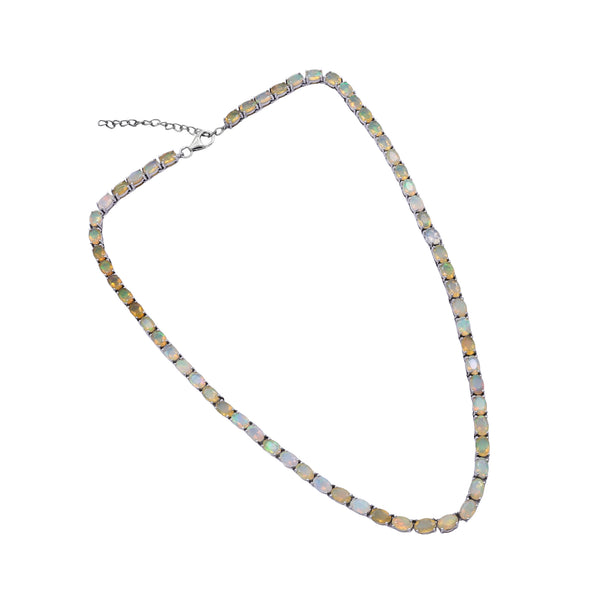 Ethiopian Opal Tennis Necklace