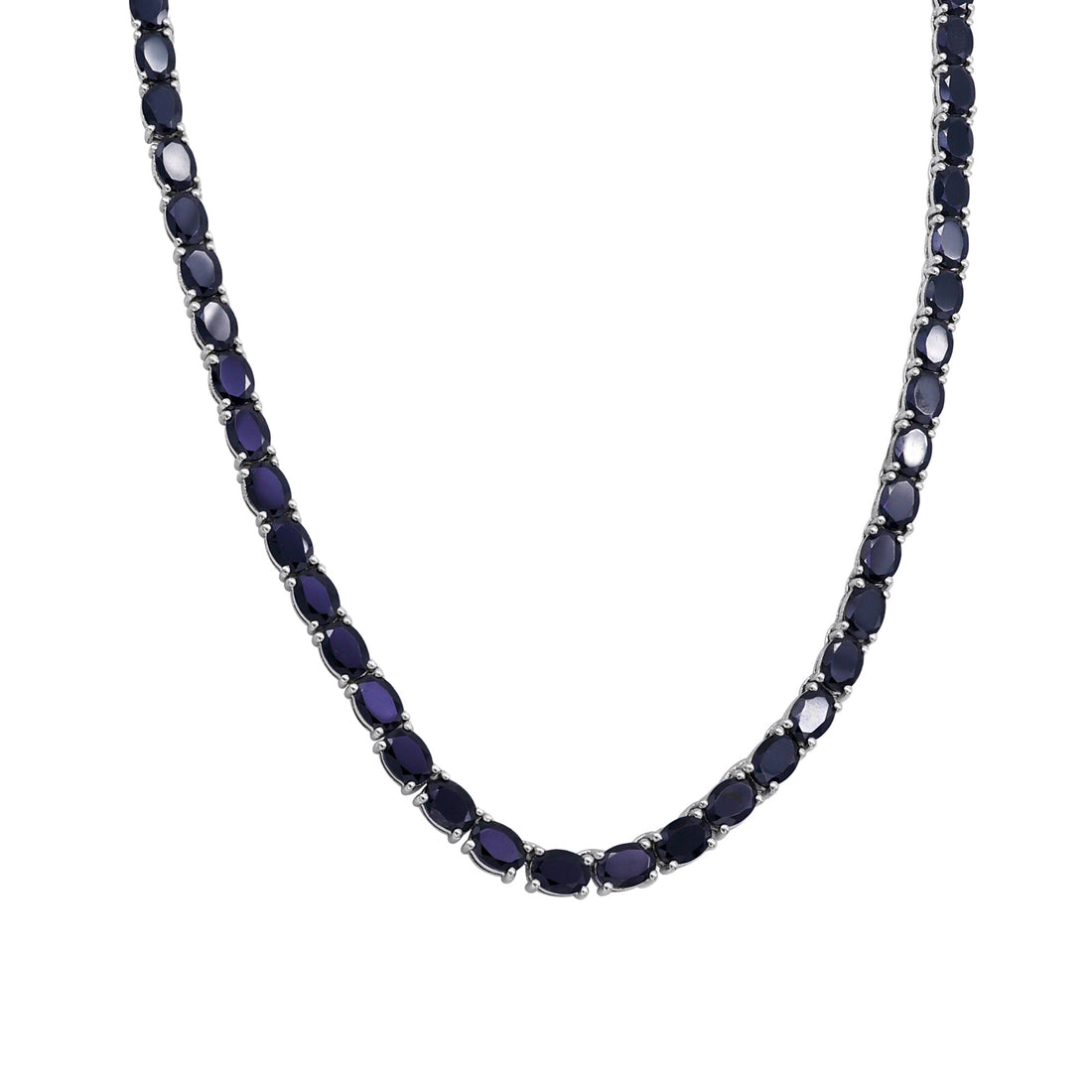 Elegance Black Spinel Tennis Necklace